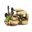 DECORAZIONE PIETRA E CACTUS CM 16,5X12X11,5
